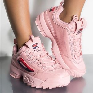 Pink Fila Women Sneakers